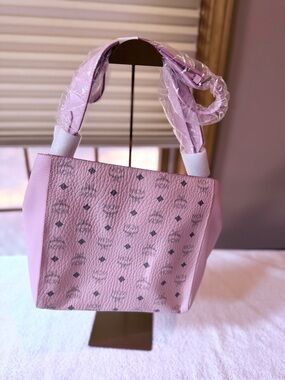 MCM Aren Hobo Bag in Baby Pink